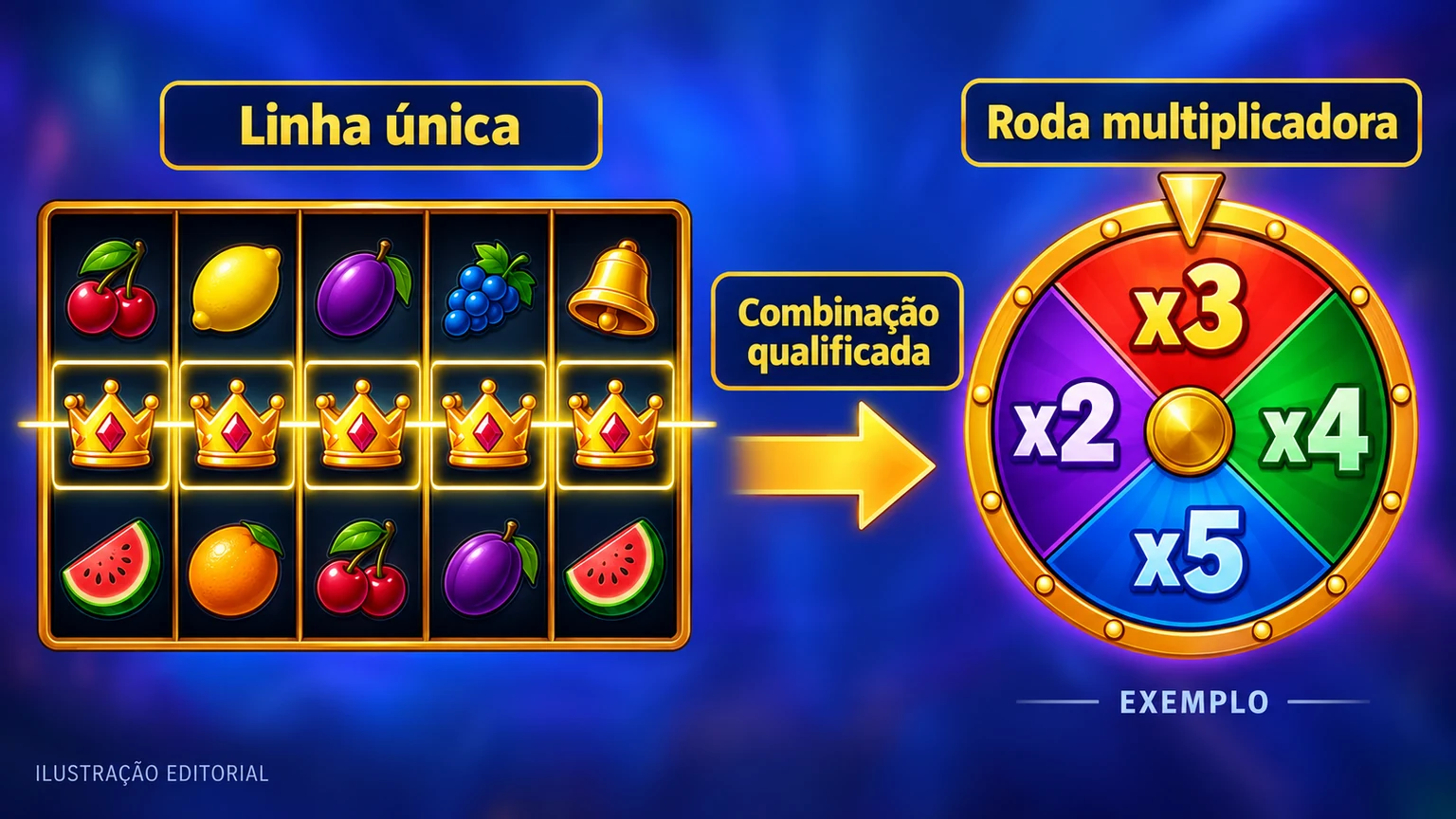 Fluxo entre combinação válida, Joker central e roda