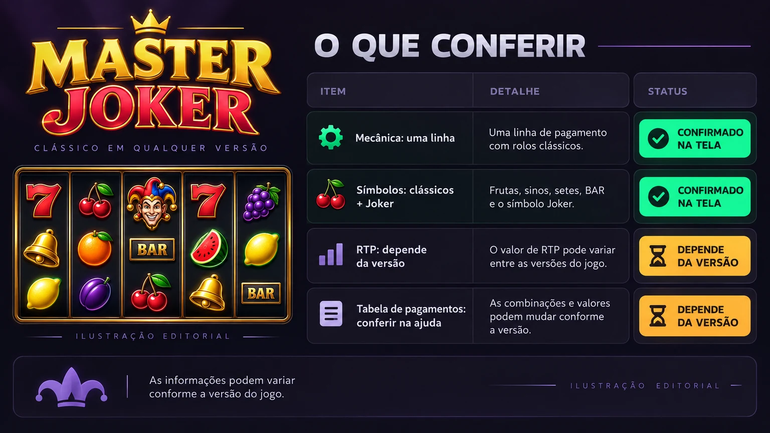 Comparação entre dados confirmados e dependentes de versão